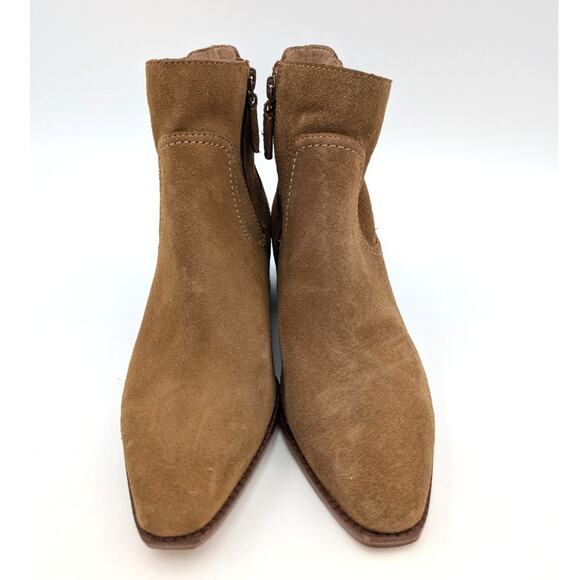 Cole Haan Naia Pointed Toe Block Heel Booties Women's Brown Size US7B - Picture 2 of 13